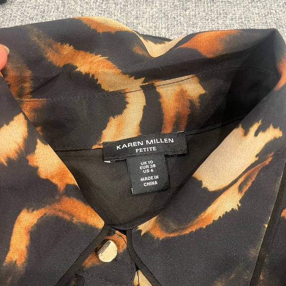 Petite Animal Georgette Pleated And Belted Woven Maxi Dress - Picture 8 of 8